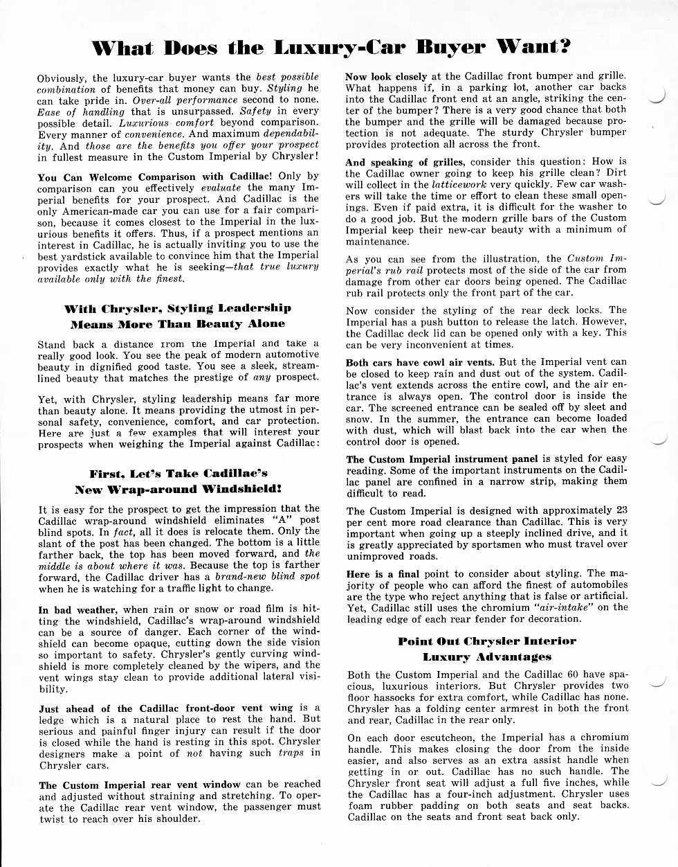 1954 Chrysler Imperial Comparison Page 3